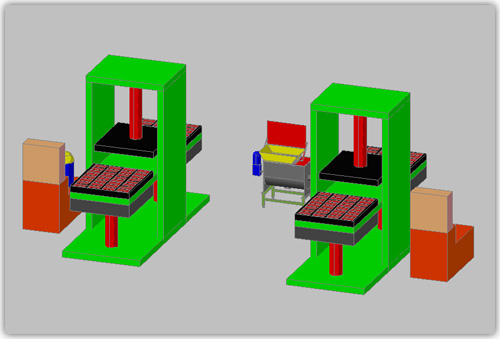 Press work plant for antishok floor